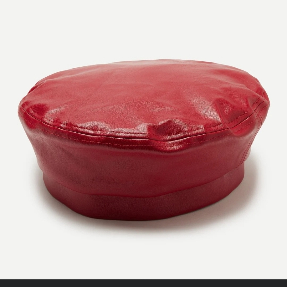 Wyeth by Todd Magill Red Leather Beret